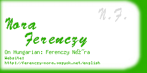 nora ferenczy business card